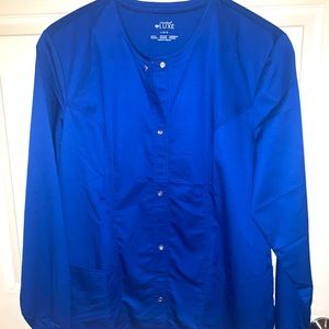 Cherokee Luxe Scrub Jacket - Galaxy Blue